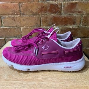 NEW! Sperry Magenta Women's 7 Seas 3-Eye Boating Shoe Size 7.5